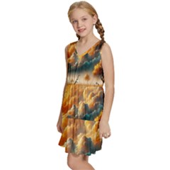 Kids  Sleeveless Tiered Mini Dress 