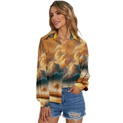 Women s Long Sleeve Button Up Shirt 