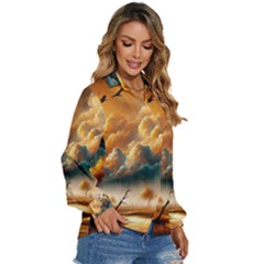Women s Long Sleeve Button Up Shirt 
