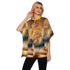 Women s Batwing Button Up Shirt 