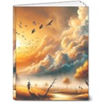 Nature Storm Painting 7  x 9  Hardcover Notebook