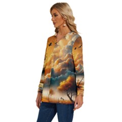 Long Sleeve Drawstring Hooded Top 