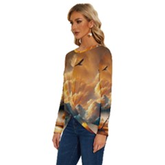 Long Sleeve Crew Neck Pullover Top 