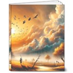 Nature Storm Painting 8  x 10  Hardcover Notebook