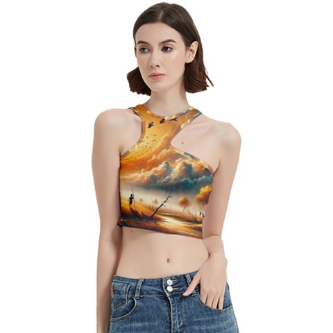 Nature Storm Painting Cut Out Top from ArtsNow.com