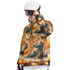 Men s Pullover Zip Ski and Snowboard Waterproof Breathable Jacket 