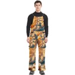 Nature Storm Painting Men s Side Zip Front Pouch Ski And Snowboard Bib Pants	