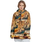Nature Storm Painting Women s Pullover Zip Ski and Snowboard Waterproof Breathable Jacket