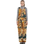 Nature Storm Painting Women s Side Zip Front Pouch Ski And Snowboard Bib Pants	
