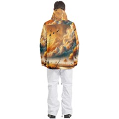Men s Multi Pockets Zip Ski and Snowboard Waterproof Breathable Jacket 