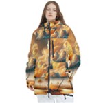 Nature Storm Painting Women s Multi Pockets Zip Ski and Snowboard Waterproof Breathable Jacket