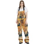 Nature Storm Painting Women s Front Zip Ski And Snowboard Bib Pants