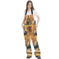 Women s Front Zip Ski And Snowboard Bib Pants 