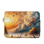 Nature Storm Painting 13  Vertical Laptop Sleeve Case With Pocket