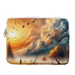 Nature Storm Painting 14  Vertical Laptop Sleeve Case With Pocket