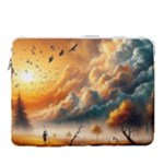 Nature Storm Painting 15  Vertical Laptop Sleeve Case With Pocket