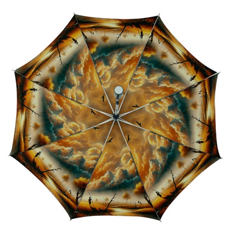 Nature Storm Painting Automatic Folding Umbrella with Case (Medium) from ArtsNow.com