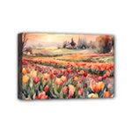 Tulips Field Tree Mini Canvas 6  x 4  (Stretched)