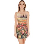 Tulips Field Tree Bodycon Dress