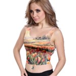 Tulips Field Tree Crop Top