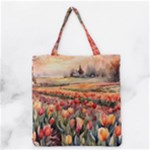 Tulips Field Tree Grocery Tote Bag