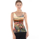 Tulips Field Tree Women s Basic Tank Top