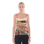 Tulips Field Tree Spaghetti Strap Top