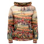 Tulips Field Tree Women s Pullover Hoodie