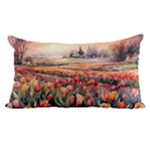 Tulips Field Tree 22 x14  Lumbar Throw Cushion Case (Two Sides)