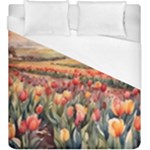 Tulips Field Tree Duvet Cover (King Size)