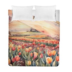 Tulips Field Tree Duvet Cover Double Side (Full/ Double Size) from ArtsNow.com