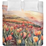 Tulips Field Tree Duvet Cover Double Side (King Size)
