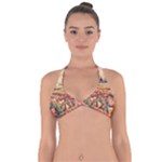 Tulips Field Tree Halter Neck Bikini Top