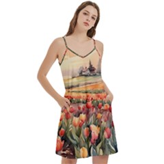 Mini Camis Dress With Pockets 