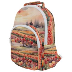 Rounded Multi Pocket Backpack 