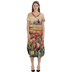T-Shirt Midi Dress With Pockets 