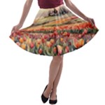 Tulips Field Tree A-line Skater Skirt