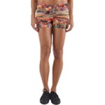 Tulips Field Tree Yoga Shorts