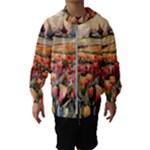 Tulips Field Tree Kids  Hooded Windbreaker