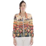 Tulips Field Tree Women s Windbreaker