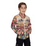 Tulips Field Tree Kids  Windbreaker