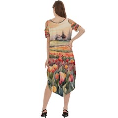 Cold Shoulder Loose Fit Dress With Pockets 
