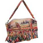 Tulips Field Tree Canvas Crossbody Bag