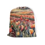 Tulips Field Tree Drawstring Pouch (XL)