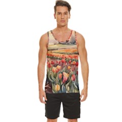 Men s Wide Collar Tank Top 