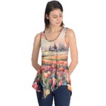 Tulips Field Tree Sleeveless Tunic