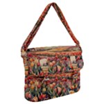 Tulips Field Tree Buckle Messenger Bag