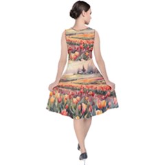 V-Neck Midi Sleeveless Dress  