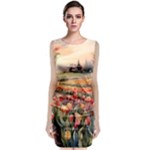 Tulips Field Tree Classic Sleeveless Midi Dress