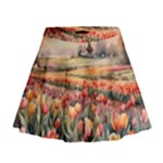 Tulips Field Tree Mini Flare Skirt